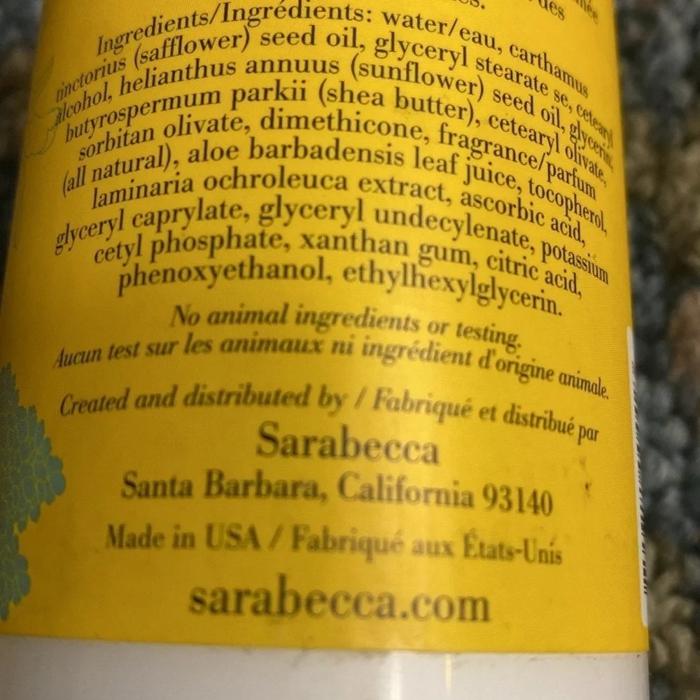 2/$20.  Sarabecca Lotion Bundle Netoli Moisturizing Haba